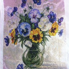 Работа «натюрморт анютины глазки»