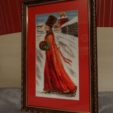 Работа «Боярыня ( полная зашивка  бисером)»