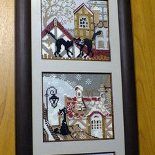 Работа «Коты на крыше»