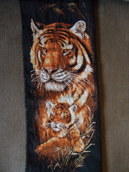 Работа «Тигрица с тигренком»