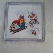 Работа «Зайчики на санках»