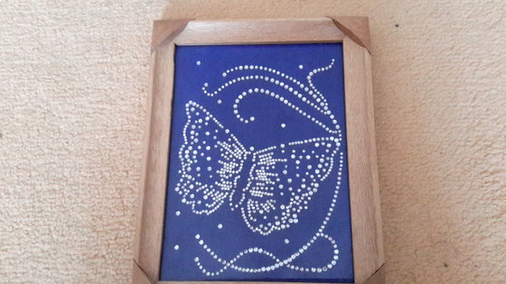 Работа «Бабочка. (СТРАЗЫ)»