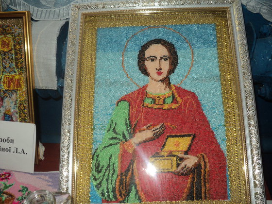 Работа «Пантелеймон целитель . Бисер.»