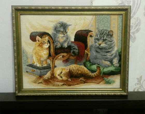 Работа «Кошачье семейство»