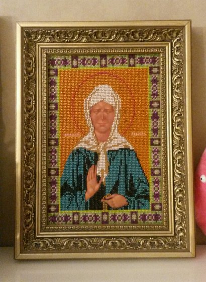 Работа «Святая Матрона Московская (бисер)»