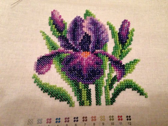 Работа «Ирис бисером от Кларт»