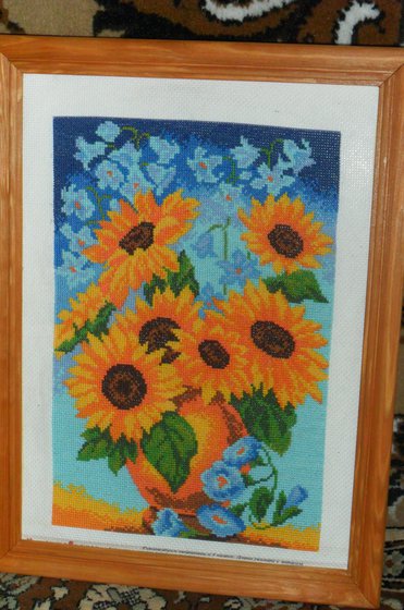 Работа «подсолнухи и незабудки»