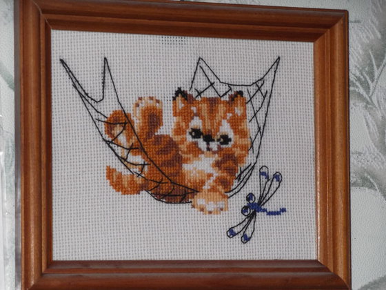 Работа «Котенок в гамаке»