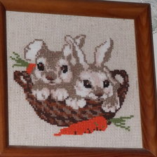 Работа «Зайчики в корзине»