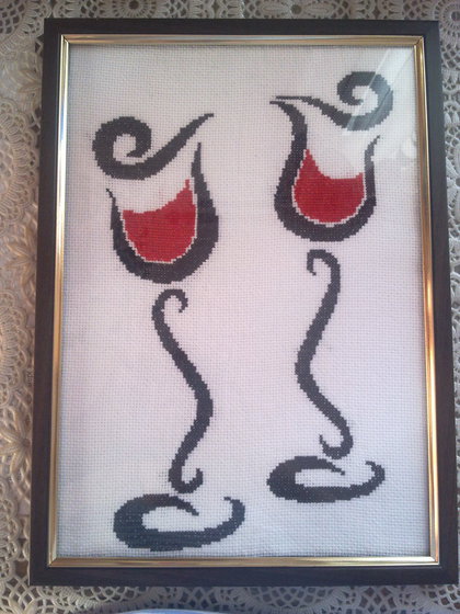 Работа «Бокалы вина»