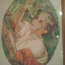 Работа «девушка собирает виноград»