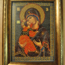 Работа «"Владимирская Богородица", бисер 18х25»
