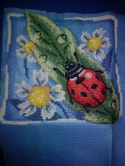 Работа «Божья коровка на листике»