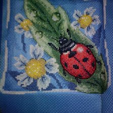 Работа «Божья коровка на листике»