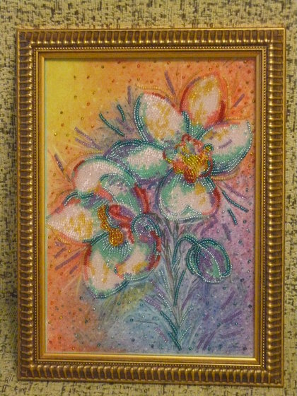 Работа «Орхидея бисером»