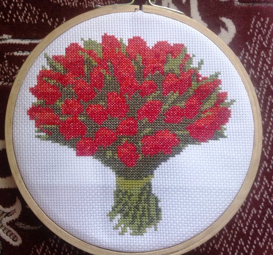 Работа «букет тюльпанов»