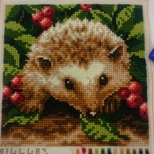 Работа «Подушка от vervaco ежик»