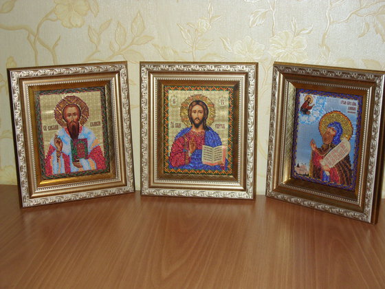 Работа «Иконы бисером»