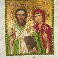 Работа «икона бисером»