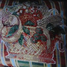 Работа «подушка-корзина с фруктами»