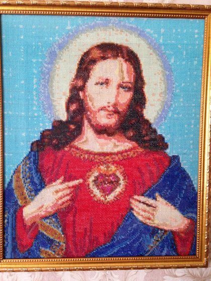 Работа «икона-сердце иисуса»