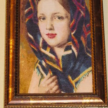 Работа «Венецианов. Девушка в платке»