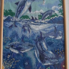 Работа «дельфины в море»