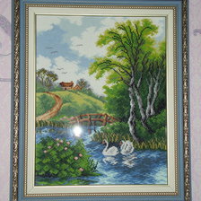 Работа «Пара лебедей»