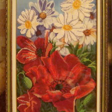 Работа «Маки бисером 1»