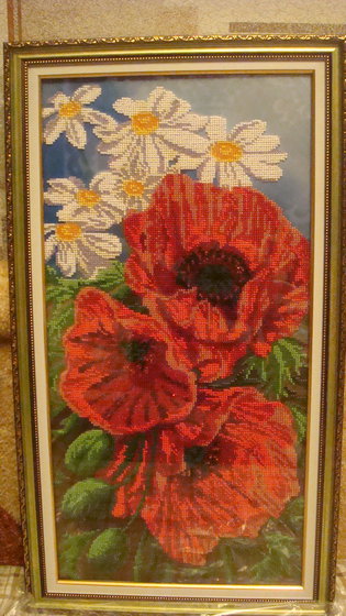 Работа «Маки бисером 3»