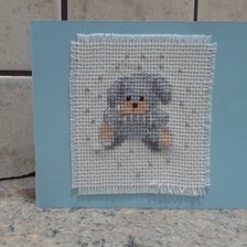 Работа «Открытка с плюшевой собачкой»