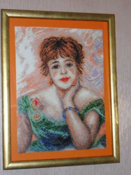 Работа «Жанна Самари, художник Ренуар»