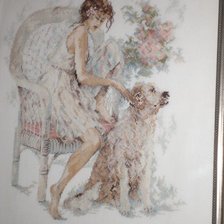 Работа «девушка с собакой»