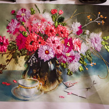 Работа «Вышивка лентами атласными»