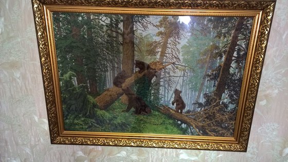 Работа «Утро в сосновом лесу»