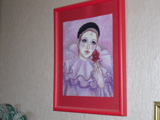 Работа «Мим с розой»