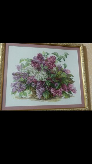 Работа «сирень в вазе»