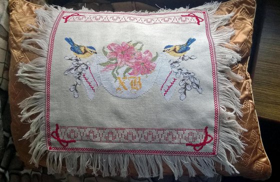 Работа «к Пасхе салфетка»