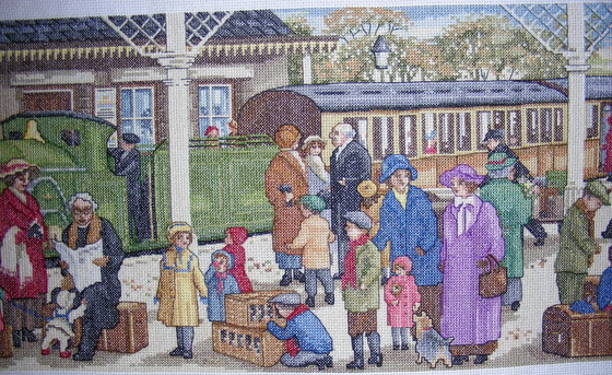 Работа «Прибытие поезда (фрагмент)»