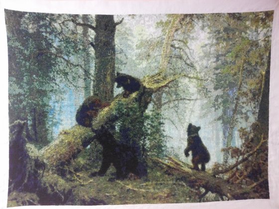 Работа «Утро в сосновом лесу»