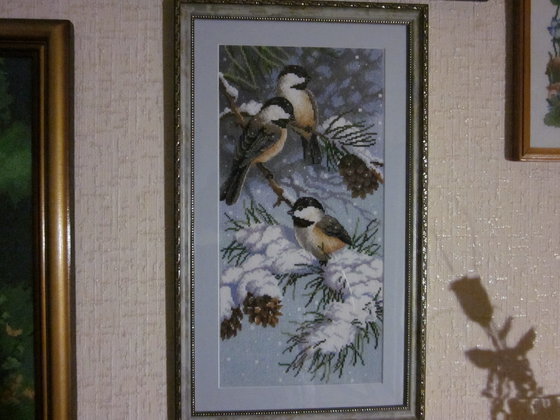 Работа «Оформила своих  " Синичек"»