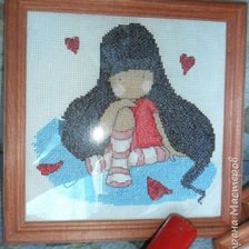 Работа «девочка с длинными волосами»