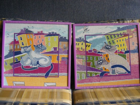 Работа «Коты на крыше»