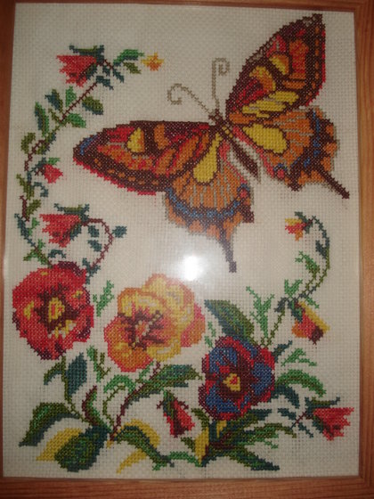 Работа «Бабочка и цветы»