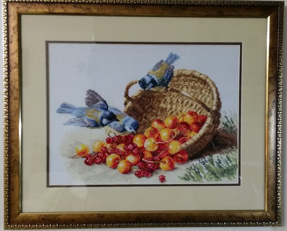 Работа «Синички и черешня»