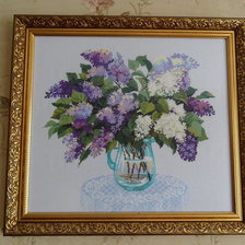 Работа «Букет сирени  (Риолис)»