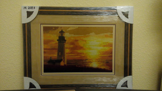 Работа «маяк на закате»