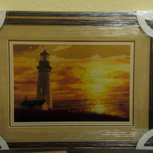 Работа «маяк на закате»