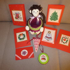 Работа «Рождественский коллаж открыток и игрушек»