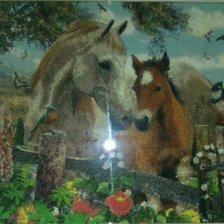 Работа «Лошадь с жеребенком»